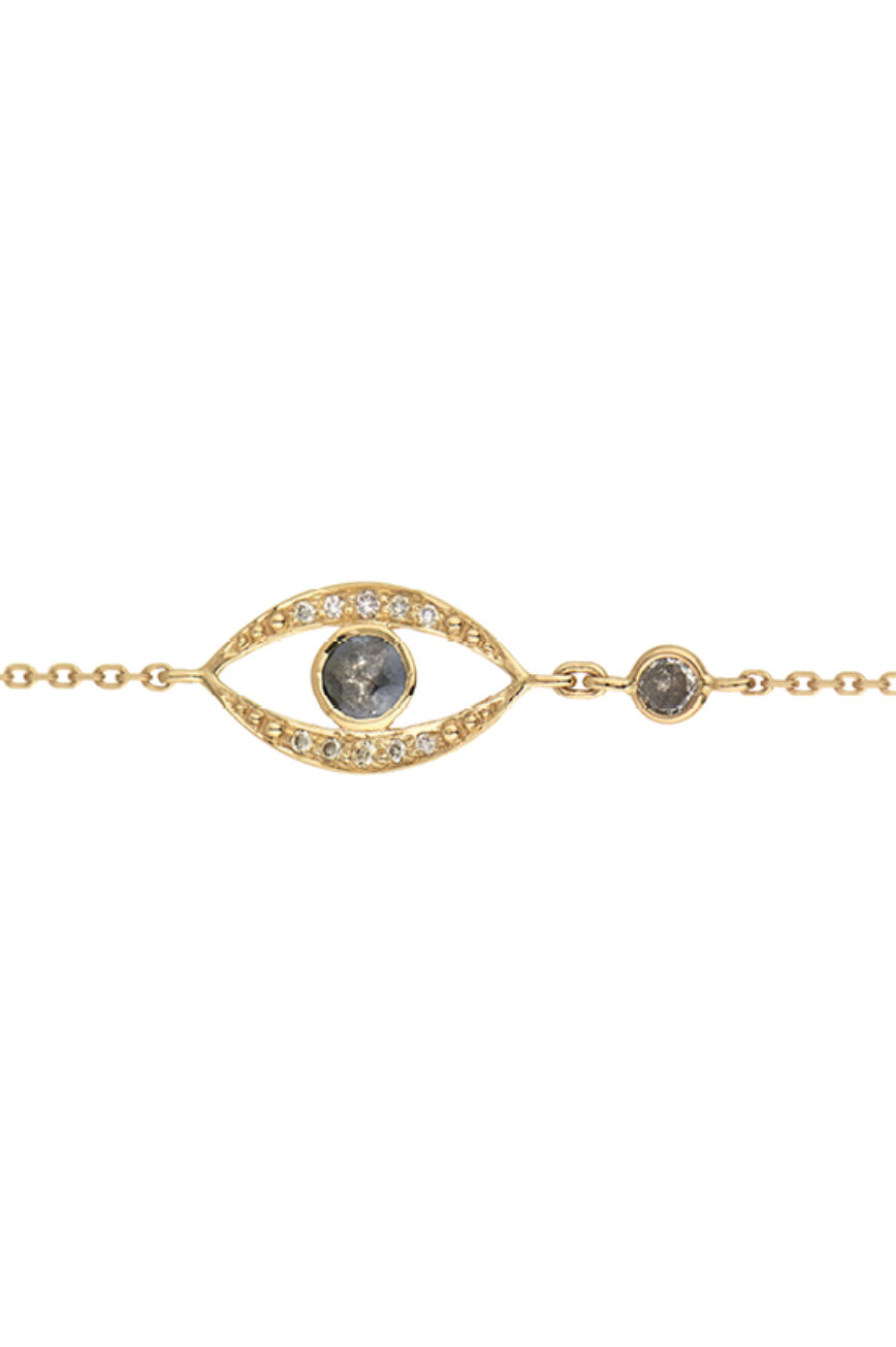 Celine Daoust Protection And Believes Grey Diamond Eye Chain Bracelet