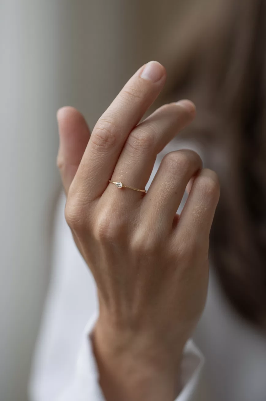 Yellow gold One of a Kind diamond ring