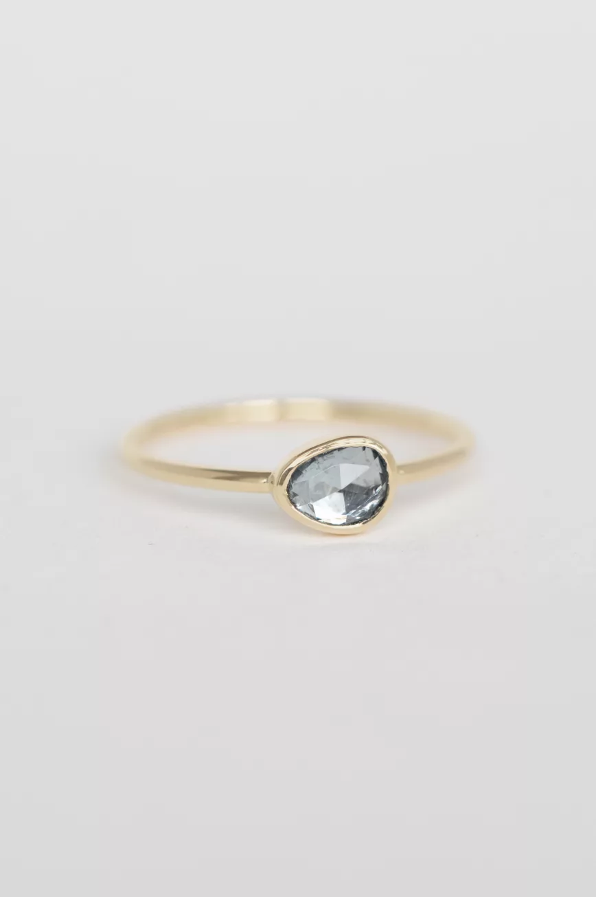 Yellow gold One of a Kind Faye blue Aquamarine Ring