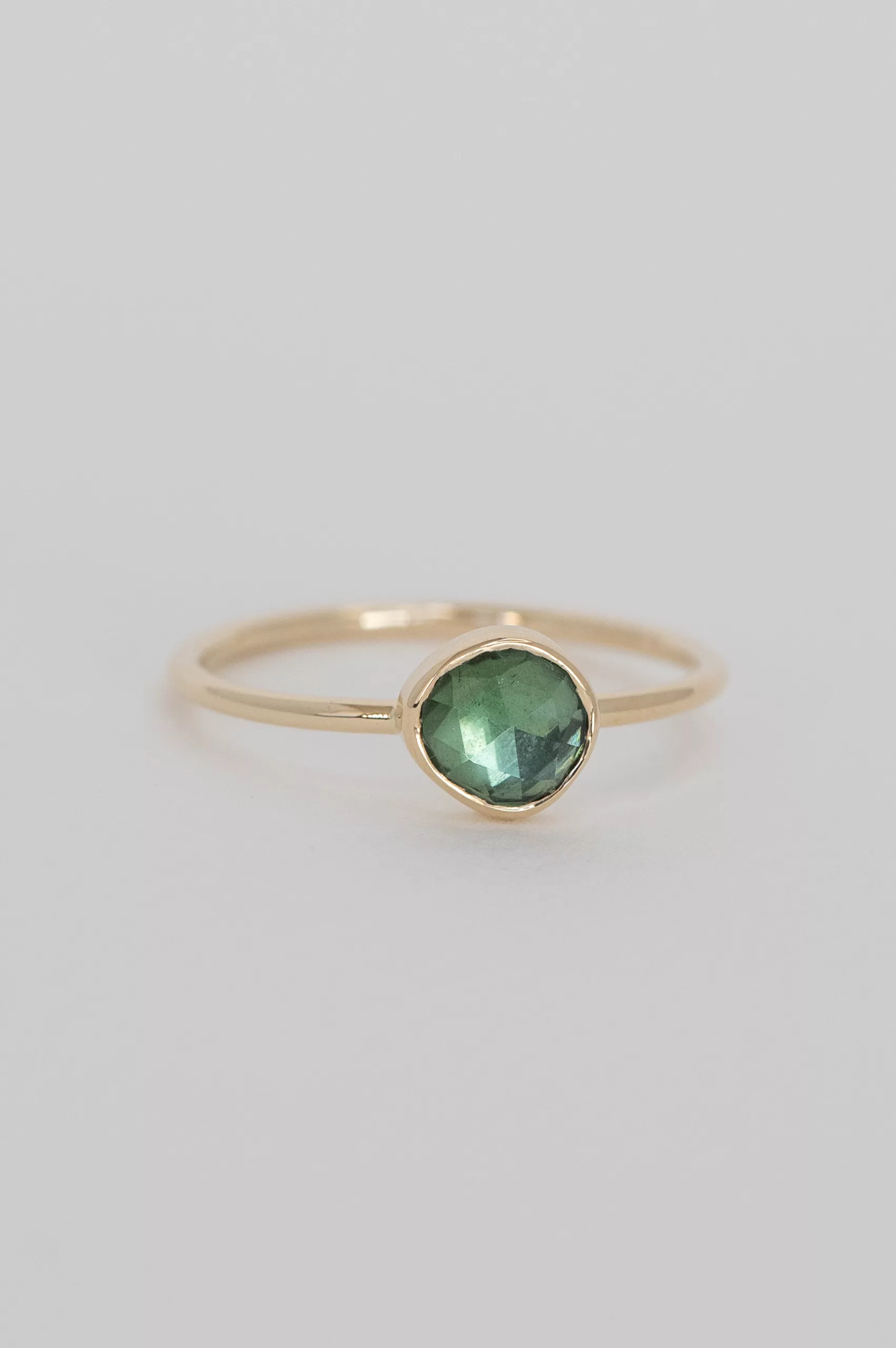 Yellow gold One of a Kind Faye green Tourmaline Ring