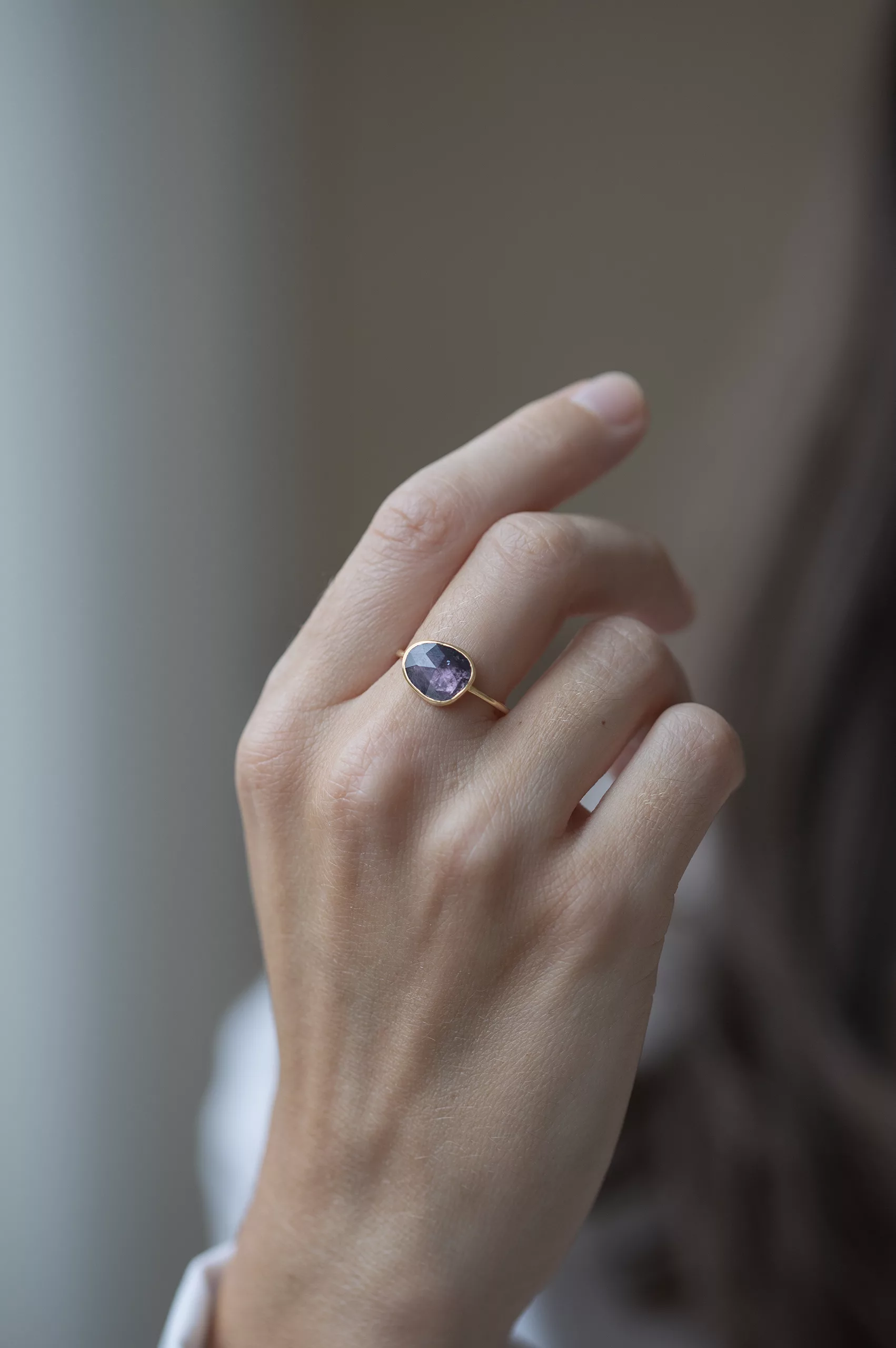 Yellow gold One of a Kind Faye purple Tourmaline Ring