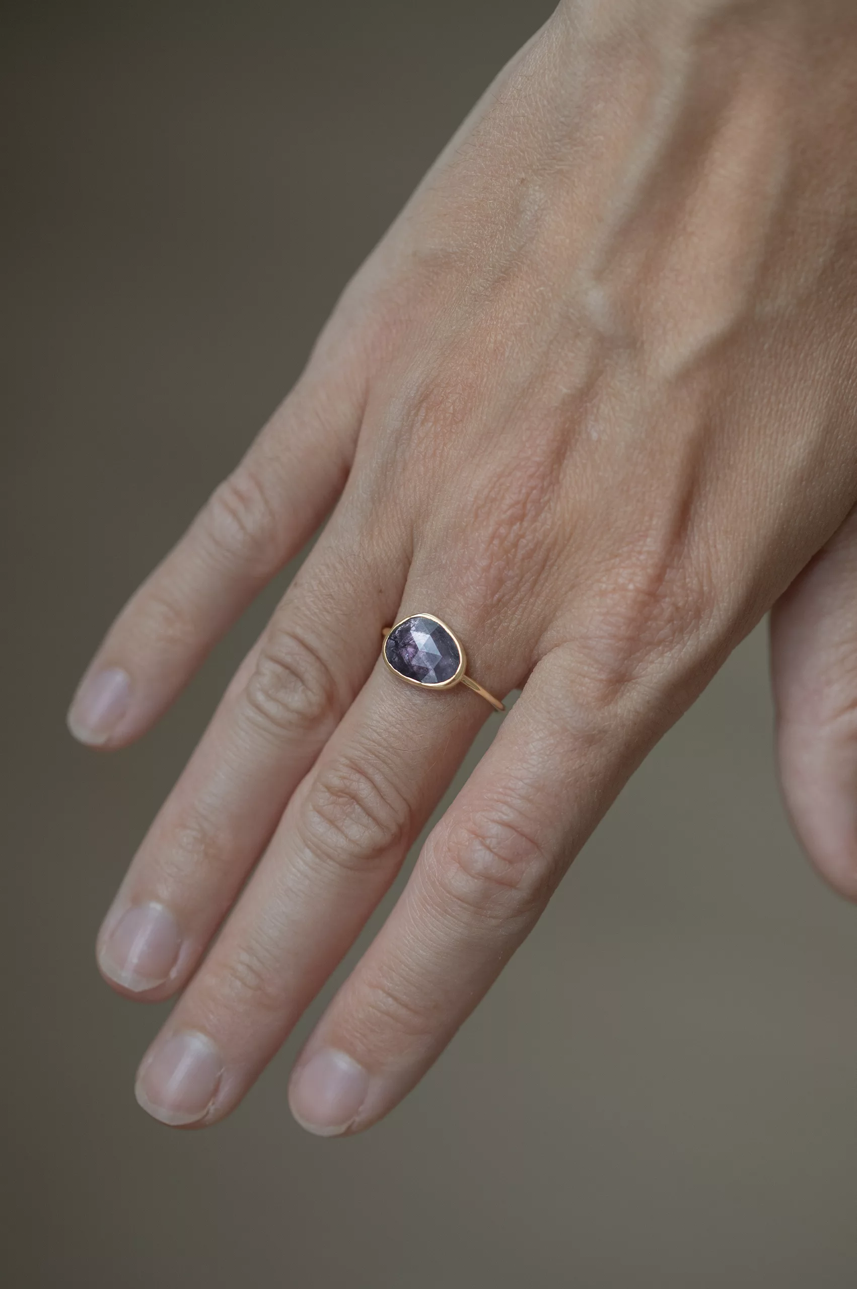 Yellow gold One of a Kind Faye purple Tourmaline Ring