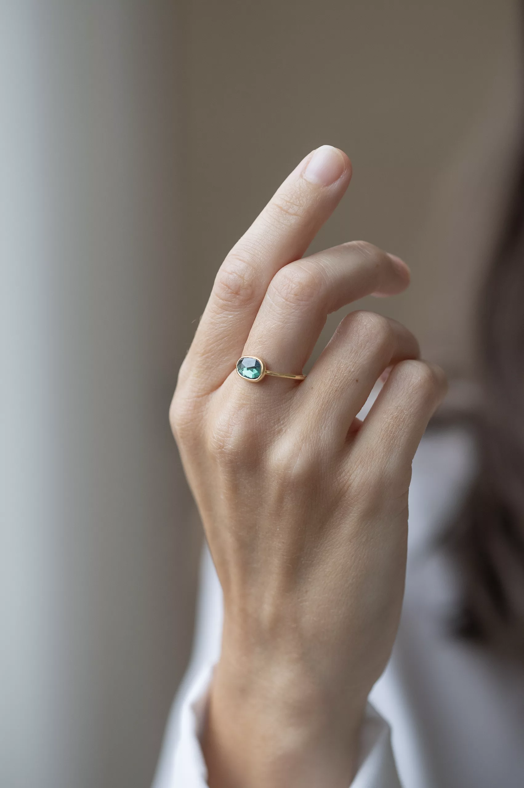 One of a Kind green Faye Tourmaline Ring