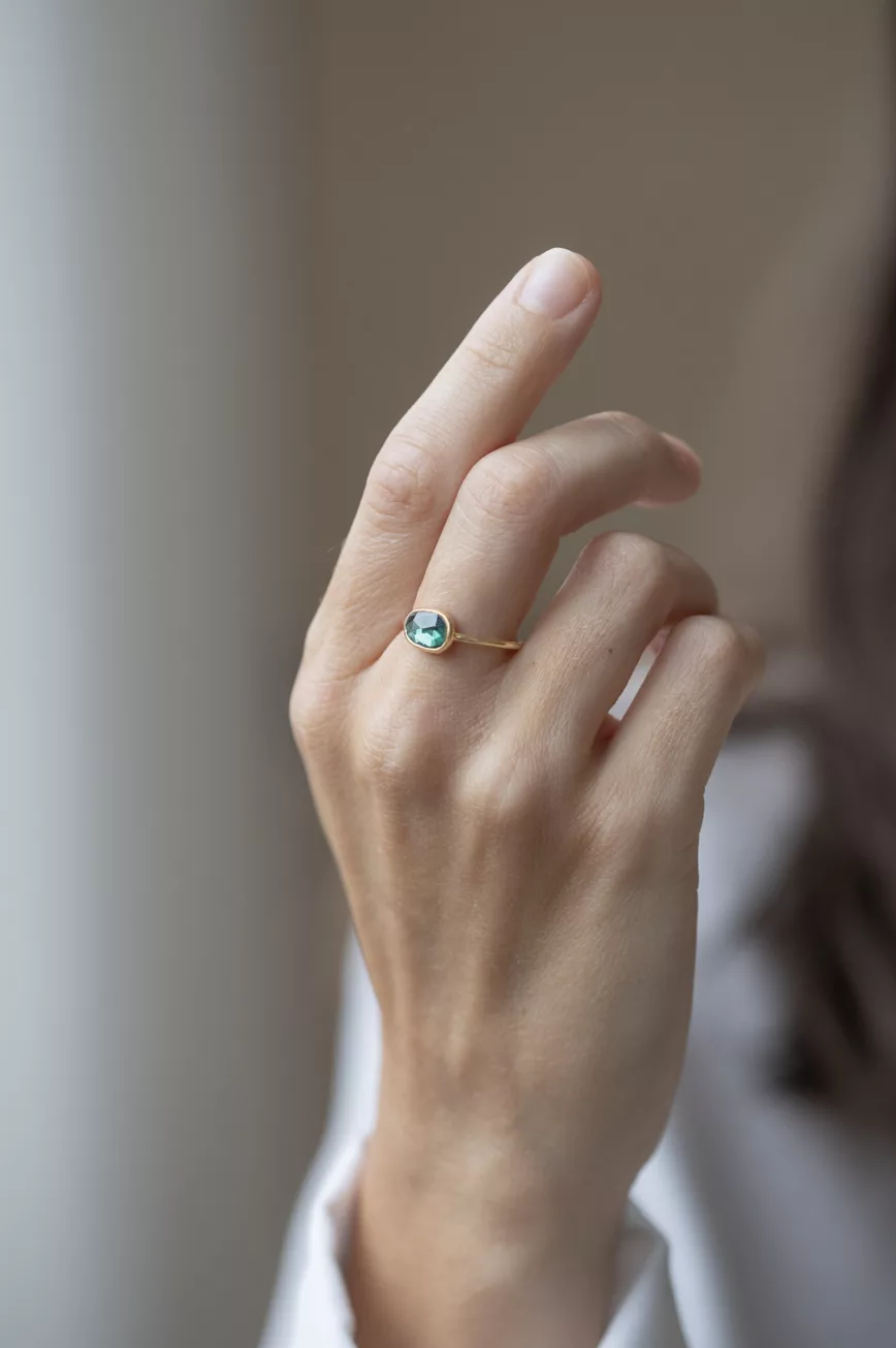 One of a Kind green Faye Tourmaline Ring