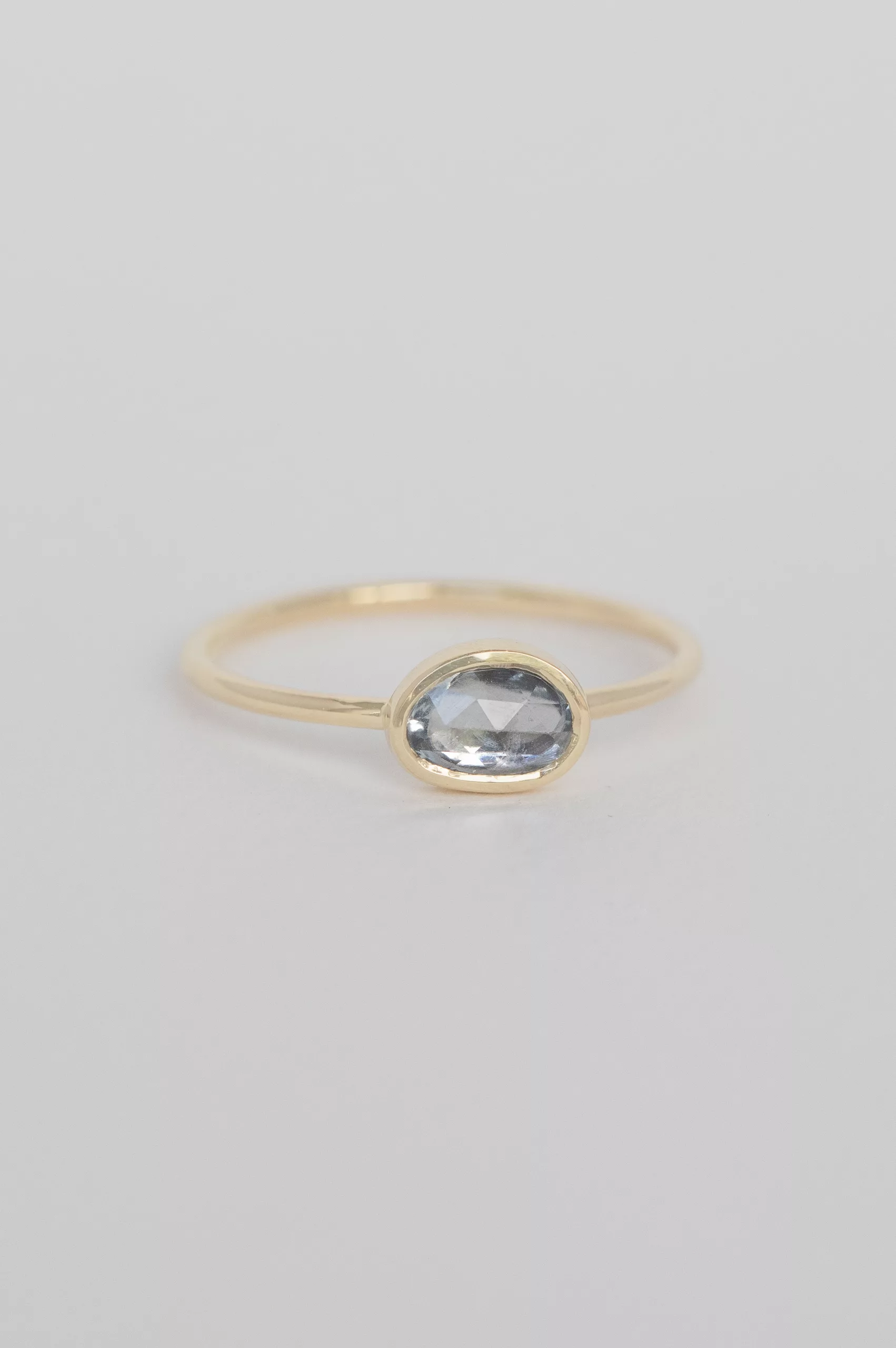 Yellow gold One of a Kind Faye Light blue Sapphire Ring