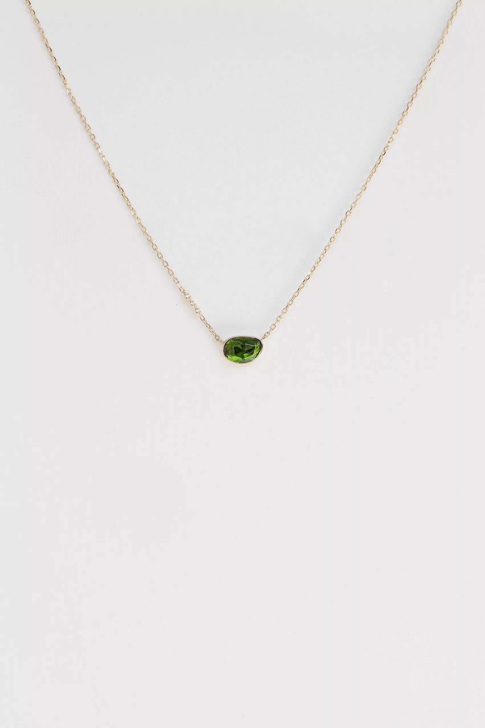 Celine Daoust yellow gold One of a Kind Tourmaline with small diamond Necklace