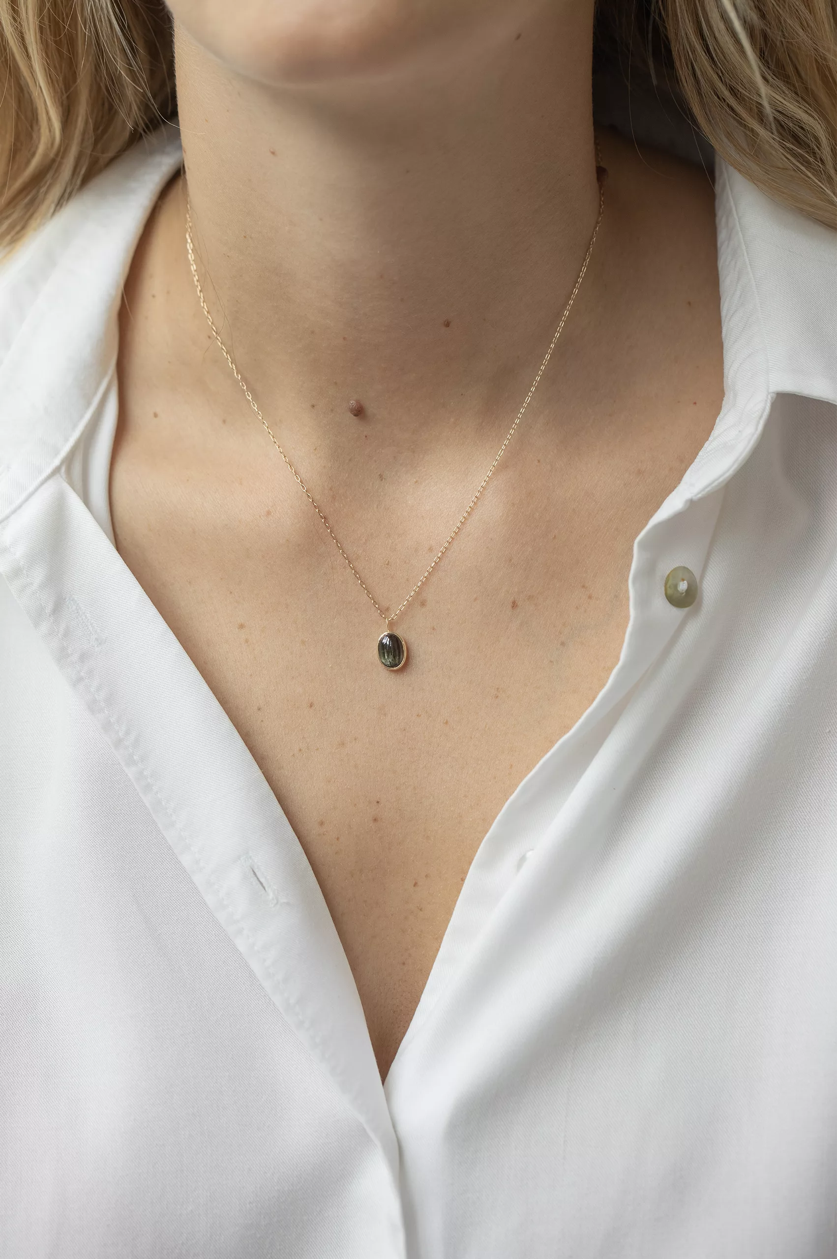 Celine Daoust yellow gold One of a Kind Faye Tourmaline Necklace