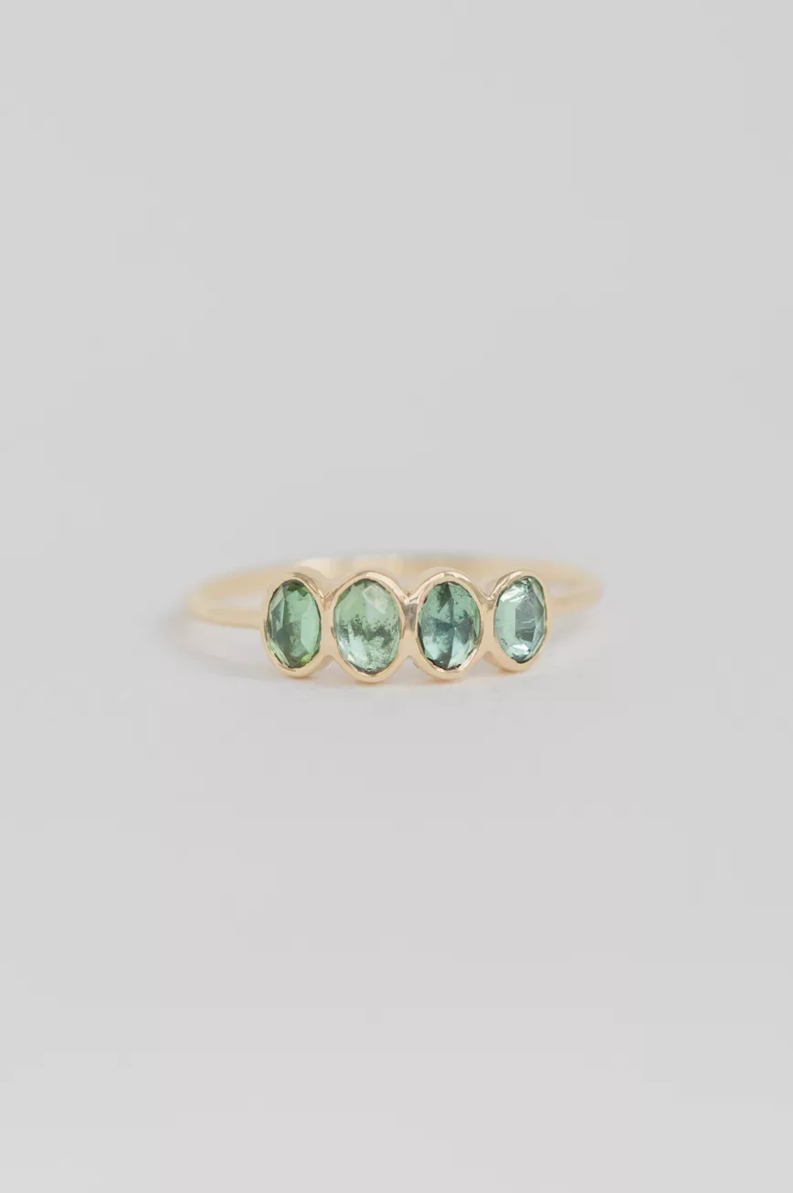 Celine Daoust yellow gold One of a Kind 4 Tourmaline ring