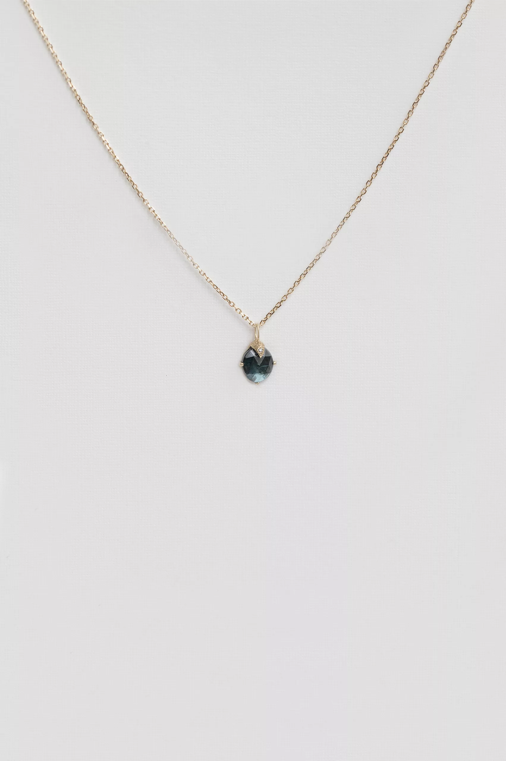 Celine Daoust yellow gold One of a Kind Tourmaline Diamond claw Necklace