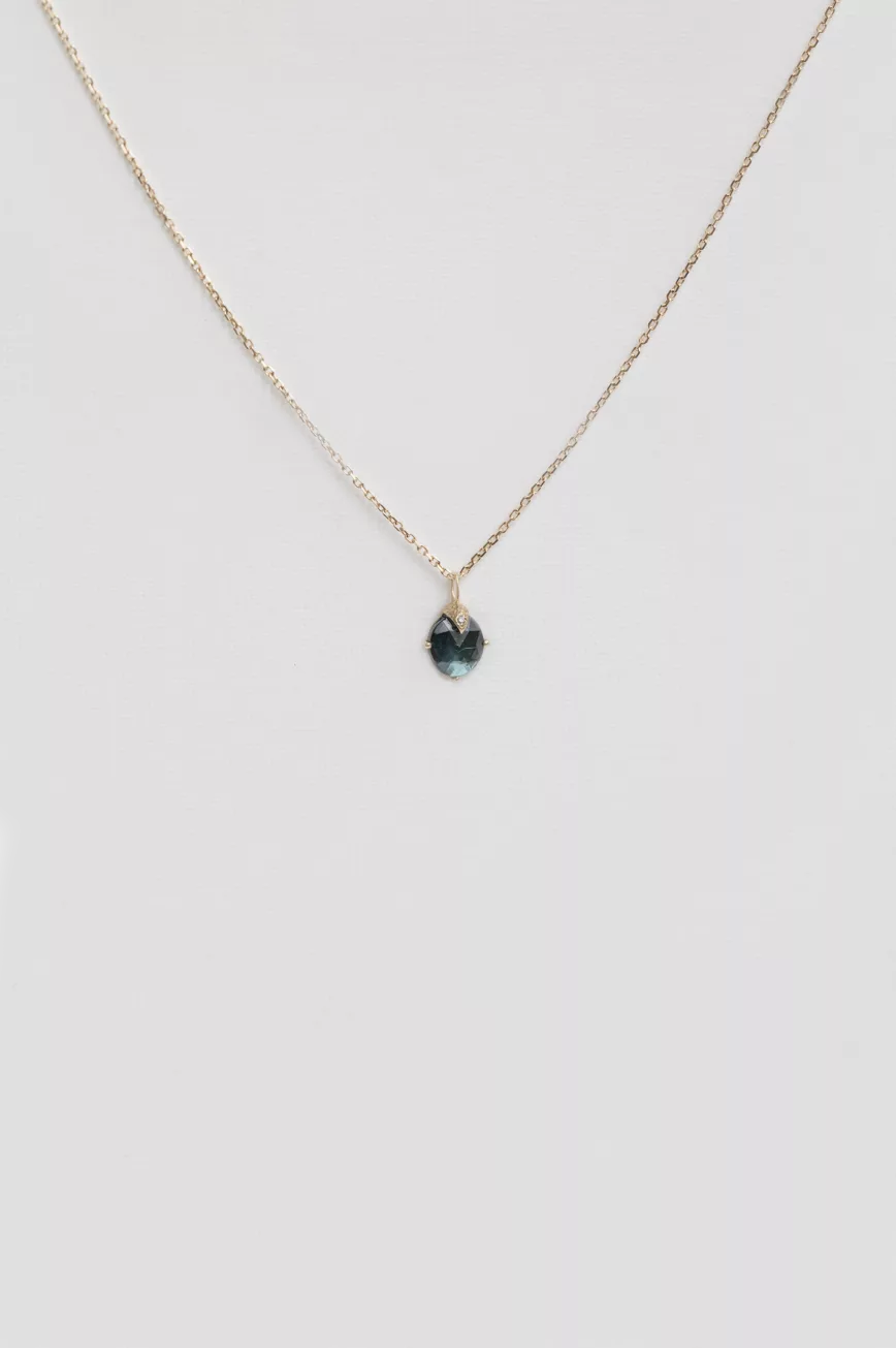 Celine Daoust yellow gold One of a Kind Tourmaline Diamond claw Necklace