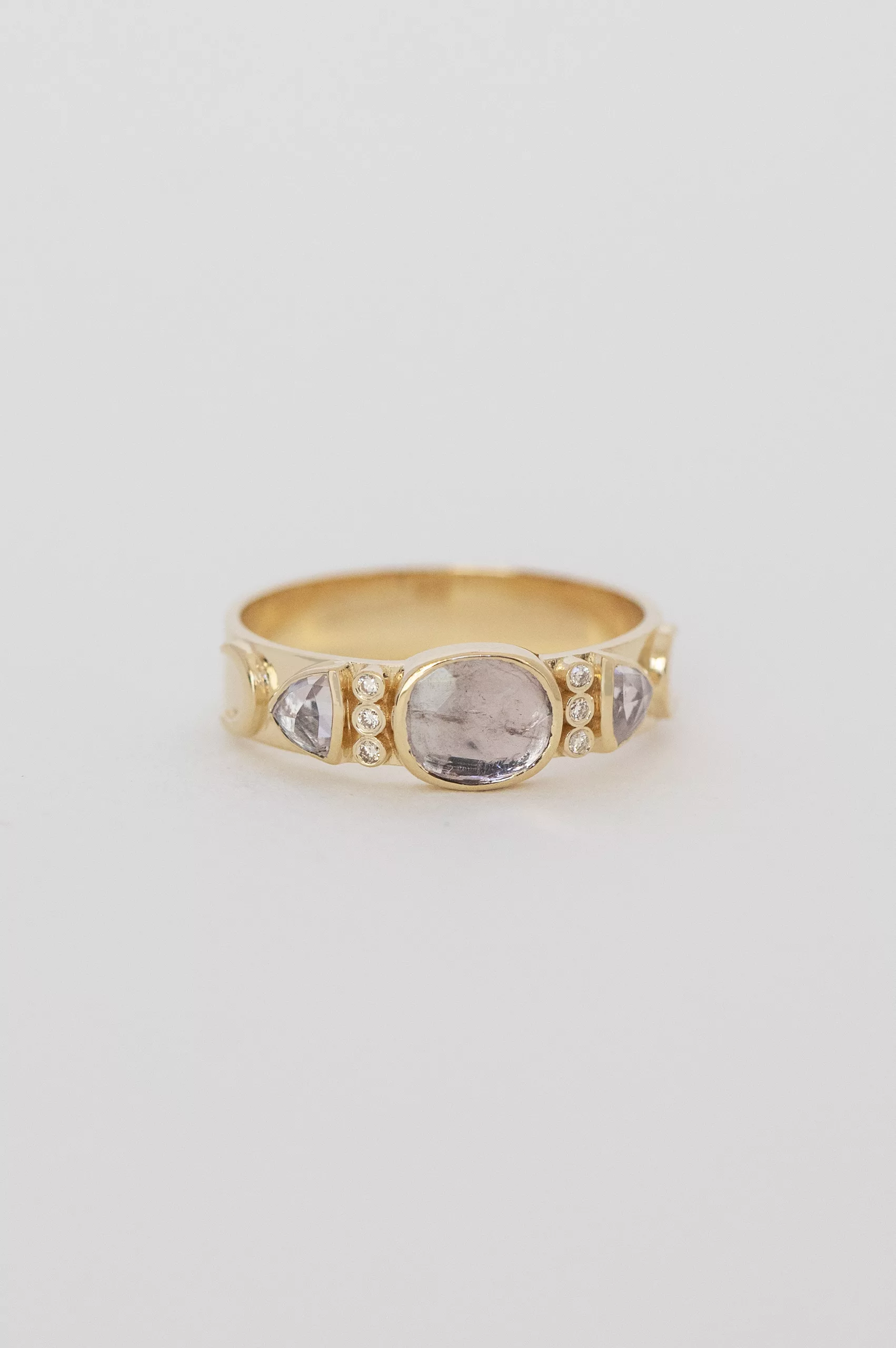 Celine Daoust yellow gold Totem Tourmaline and Diamonds Ring