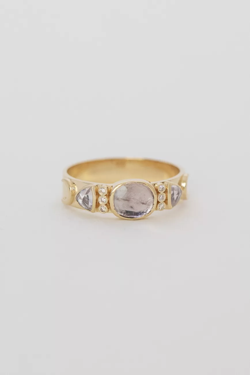 Celine Daoust yellow gold Totem Tourmaline and Diamonds Ring