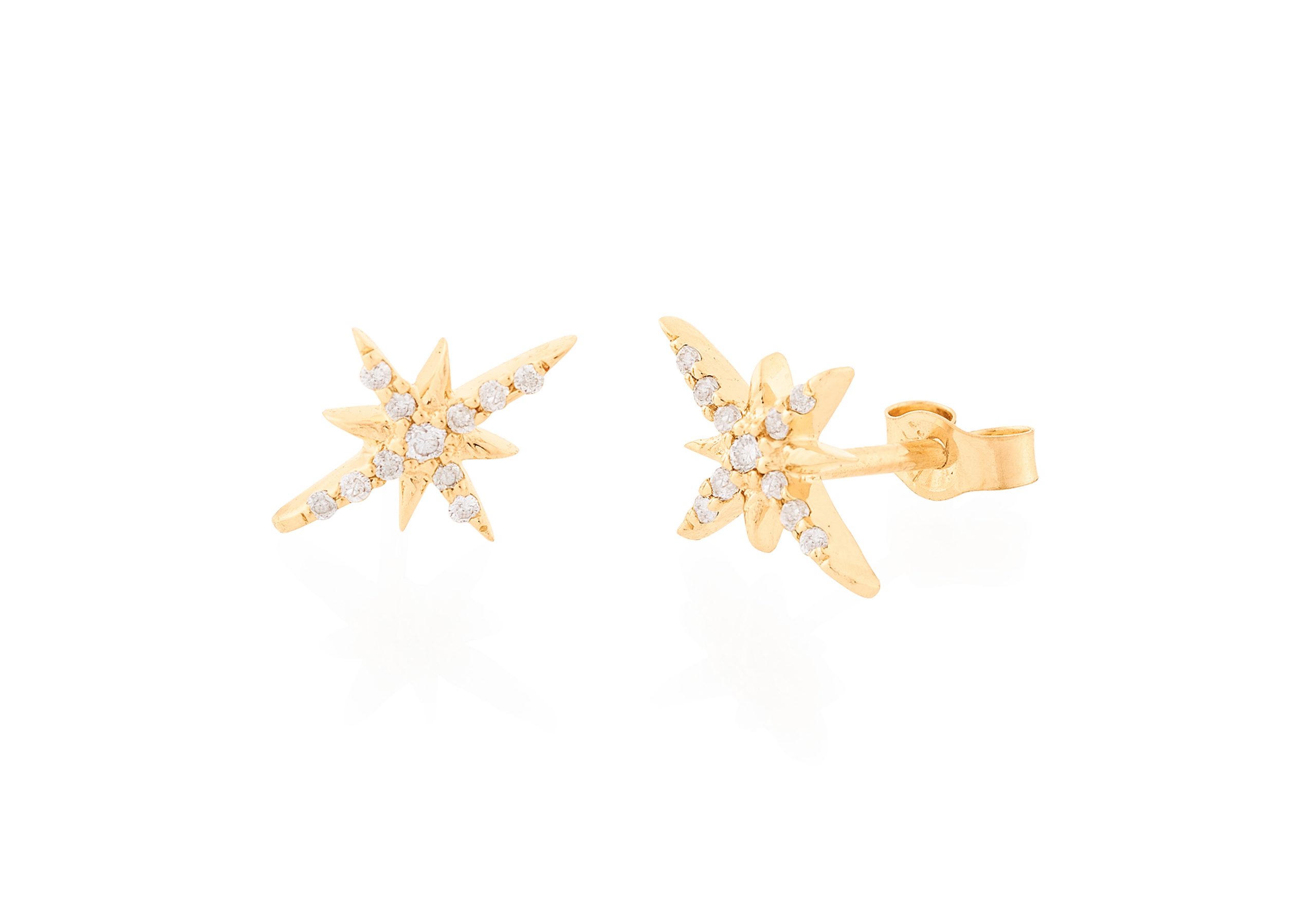 110 CT TW Diamond North Star Stud Earrings in 10K White Gold  Zales
