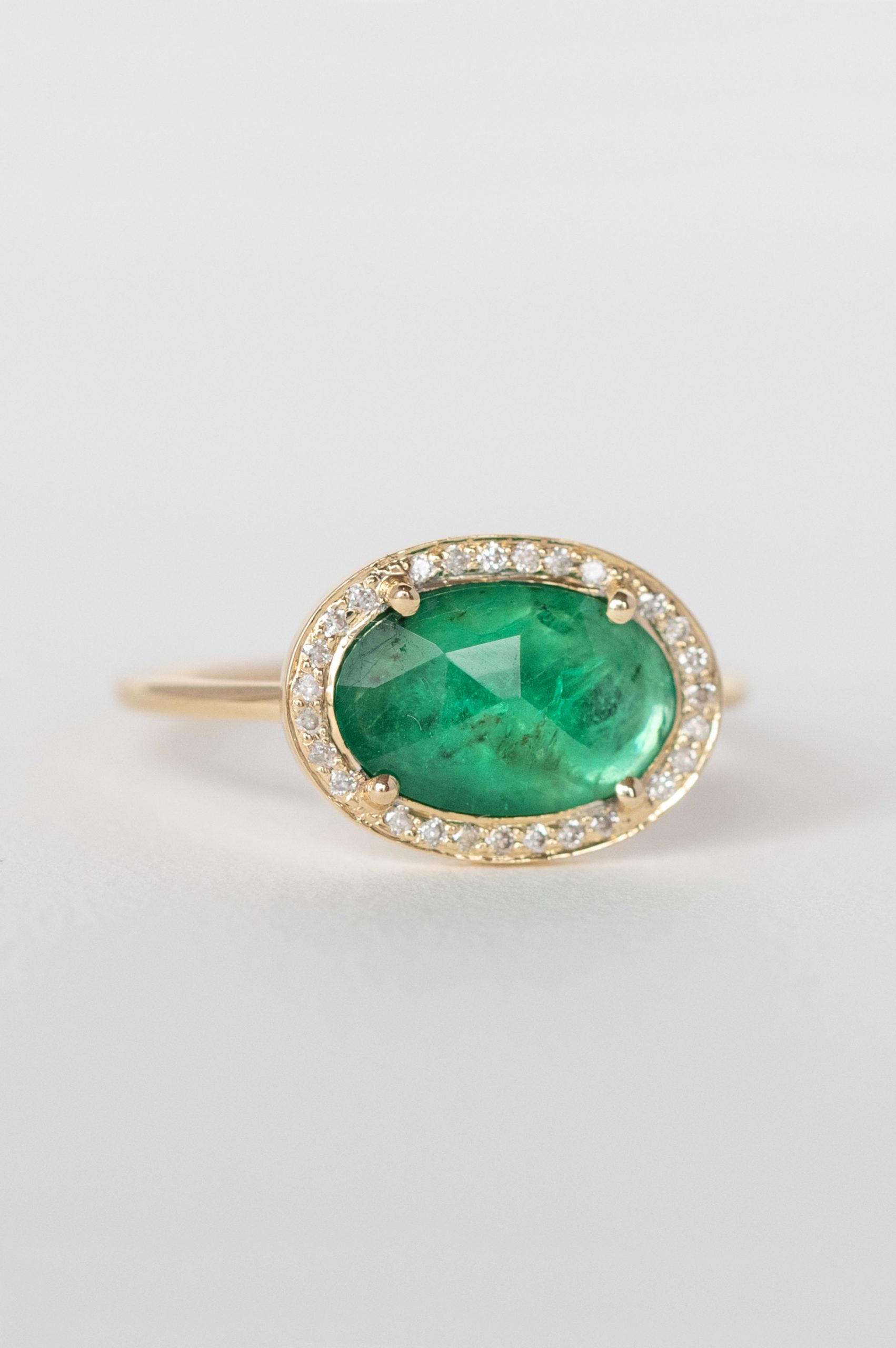 Emerald and Diamonds Stella Ring