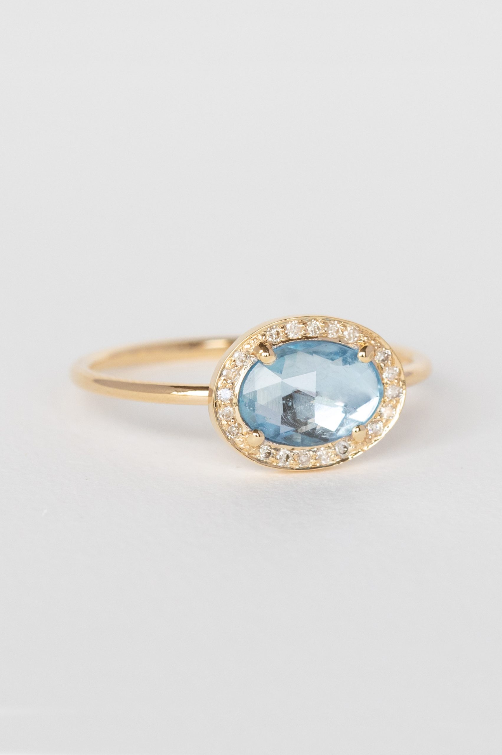 Aquamarine and Diamonds Stella Ring